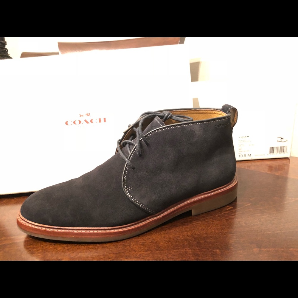 Coach Blue Suede Chukka Boots